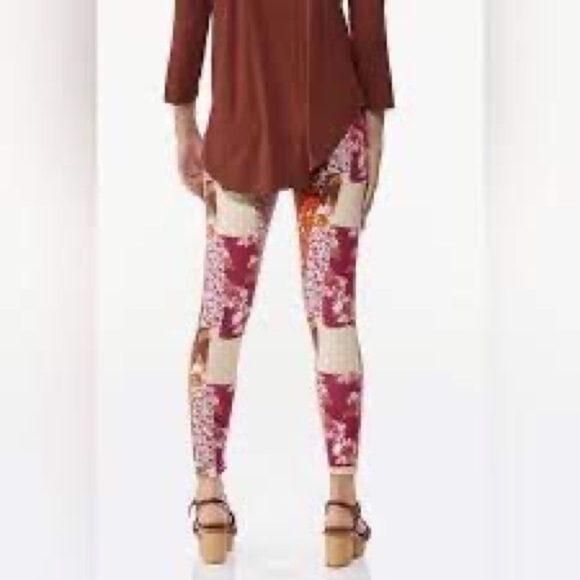 Cato | Mixed Print Leggings Gypsy Red Various Sizes Available - Picture 3 of 3